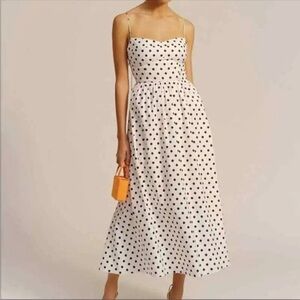 REFORMATION - VINNY FIT & FLARE MIDI DRESS